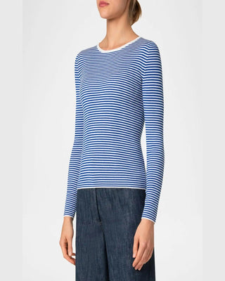 Akris Punto - Merino Sailor Stripe Round Neck Sweater