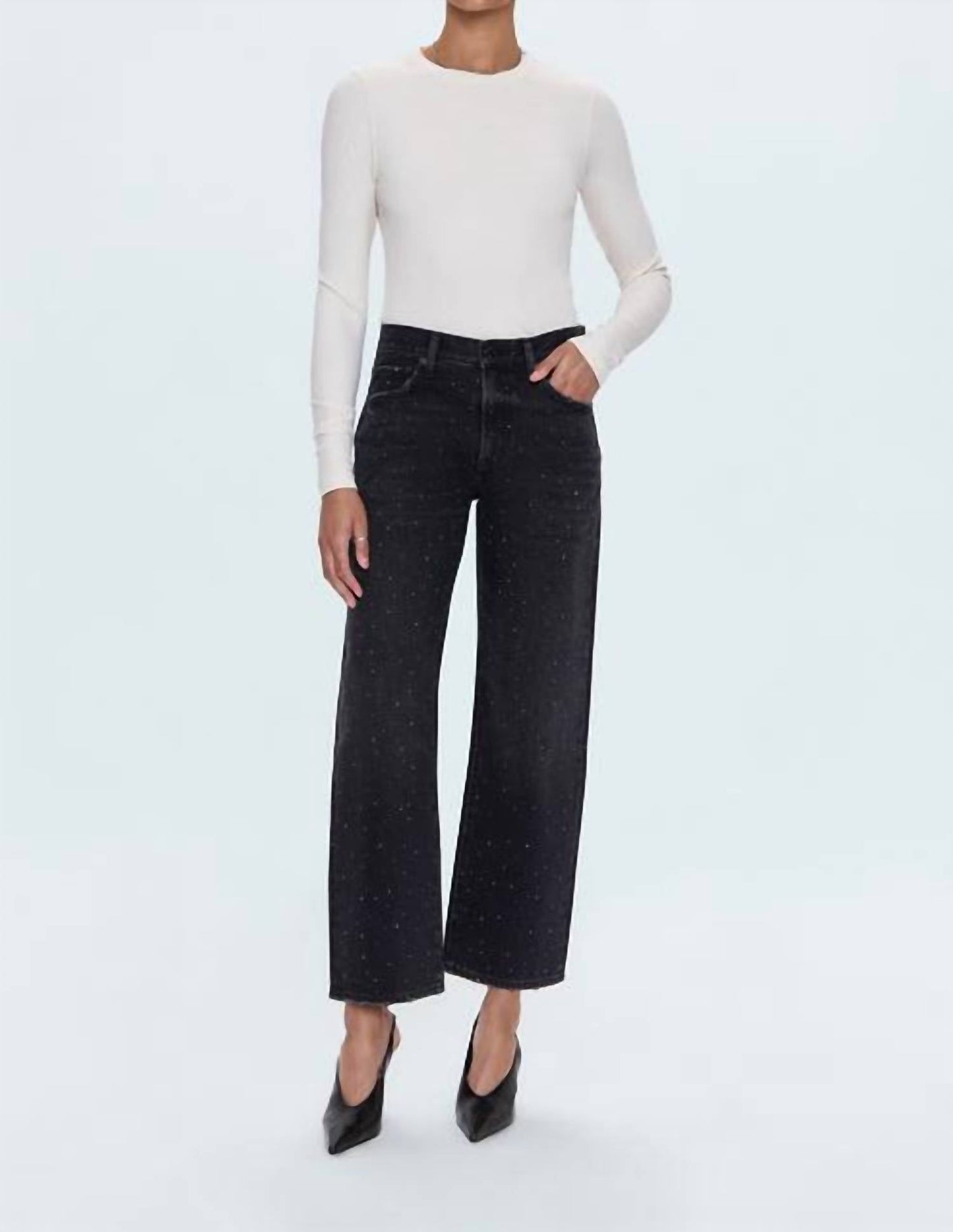 Pistola - Lexi Mid Rise Bowed Straight Jean