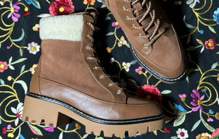 Violet & Red - Women's Alexa Leather Lace Up Bootie