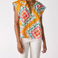 Crosby By Mollie Burch - Fern Flutter Sleeves Top