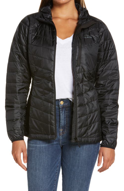 LLBean Women's Black PrimaLoft Packaway Hooded Jacket - Size Small