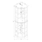 6 Shelf Corner Curio Display Cabinet With Lights, Mirrors And Adjustable Shelves