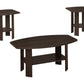 3-Piece Transitional Espresso Table Set for Living Room