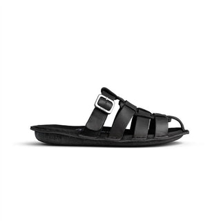 Vibae - Women's Amalfi Leather Preto Sandal