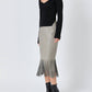 Endless Rose - Faux Leather Fringe Midi Skirt