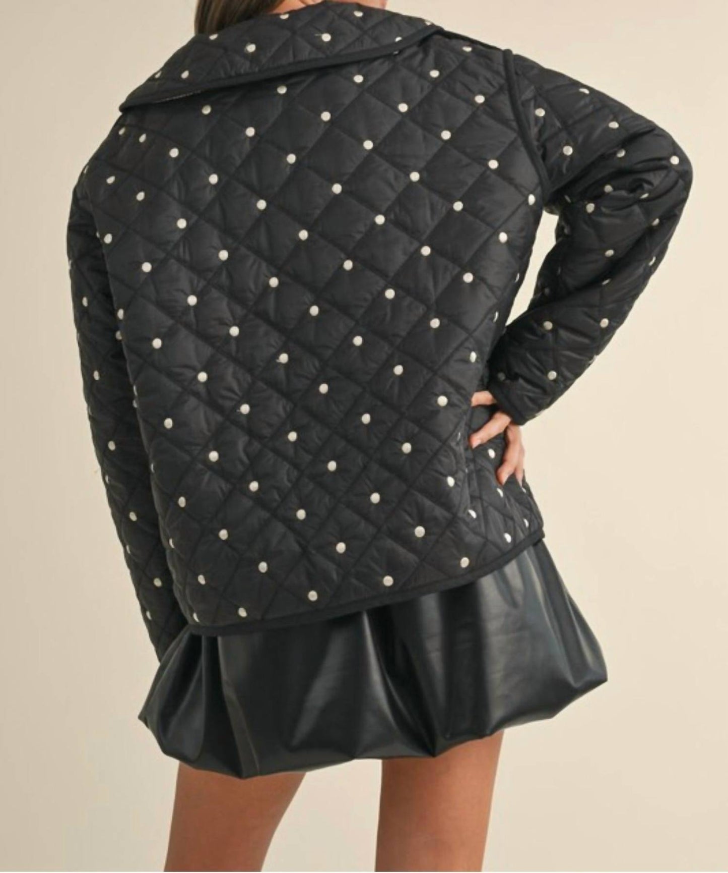 Klesis - Polkadot Embroidered Quilted Jacket