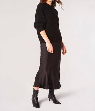 Apricot - Satin Bias Cut Maxi Skirt