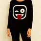 Angel Apparel - Wink & Tongue Emoji Top
