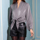 Fifteen Twenty - Scarlet Tie-Front Top
