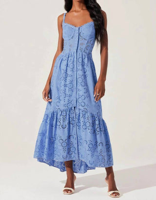 Astr - Yamila Eyelet Corset Midi Dress