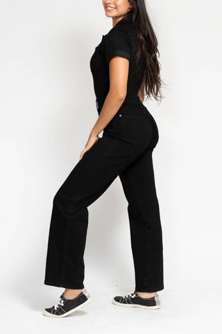 Judy Blue - High Waist Tummy Control Straight Jeans Jumpsuit