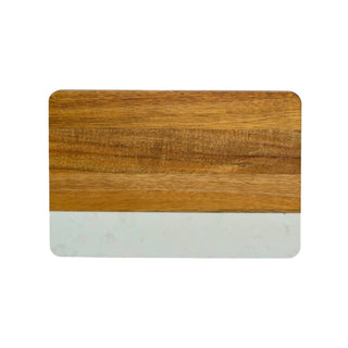 Creative Gifts International - Marble and Acacia Wood Rectangle Board