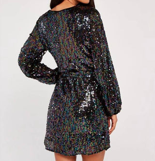 Apricot - Sequin Shift Mini Dress