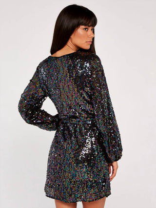 Apricot - Sequin Shift Mini Dress