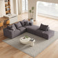 Modern Upholstered Sectional Boneless Couch Set
