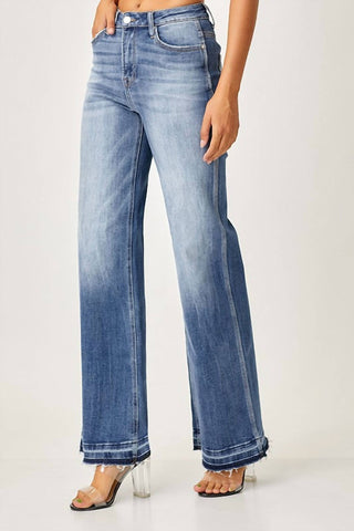 Risen - Curvy Wide Leg Straight Jeans
