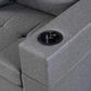 Modern Sectional Sofa Set with L Shape Chaise Lounge and Cup Holders