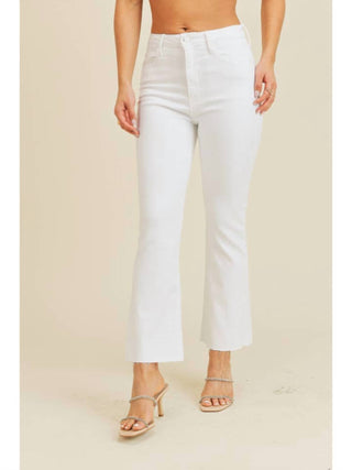 Just Black Denim - High Rise Tonal Crop Flare Short Jeans