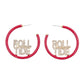 Brianna Cannon - Women's Alabama Pave Roll Tide Hoop Earrings