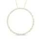 10K Yellow Gold Plated .925 Sterling Silver 4 Cttw Diamond Circle Hoop 18" Pendant Necklace (J-K Color, I1-I2 Clarity)