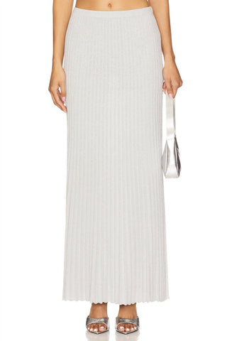 525 America - Spencer Lurex Pleated Maxi Skirt