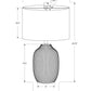 Contemporary 26"h Cream Ceramic Table Lamp with Ivory Shade
