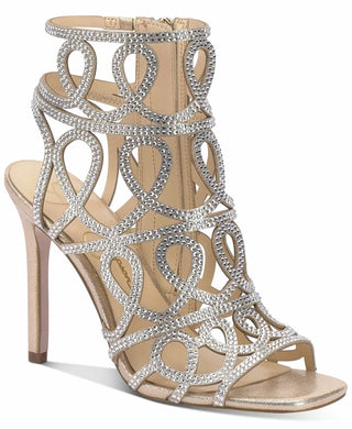Jessica Simpson - Women's Opalite Rhinestone Gold Formal Stiletto Heel Sandal