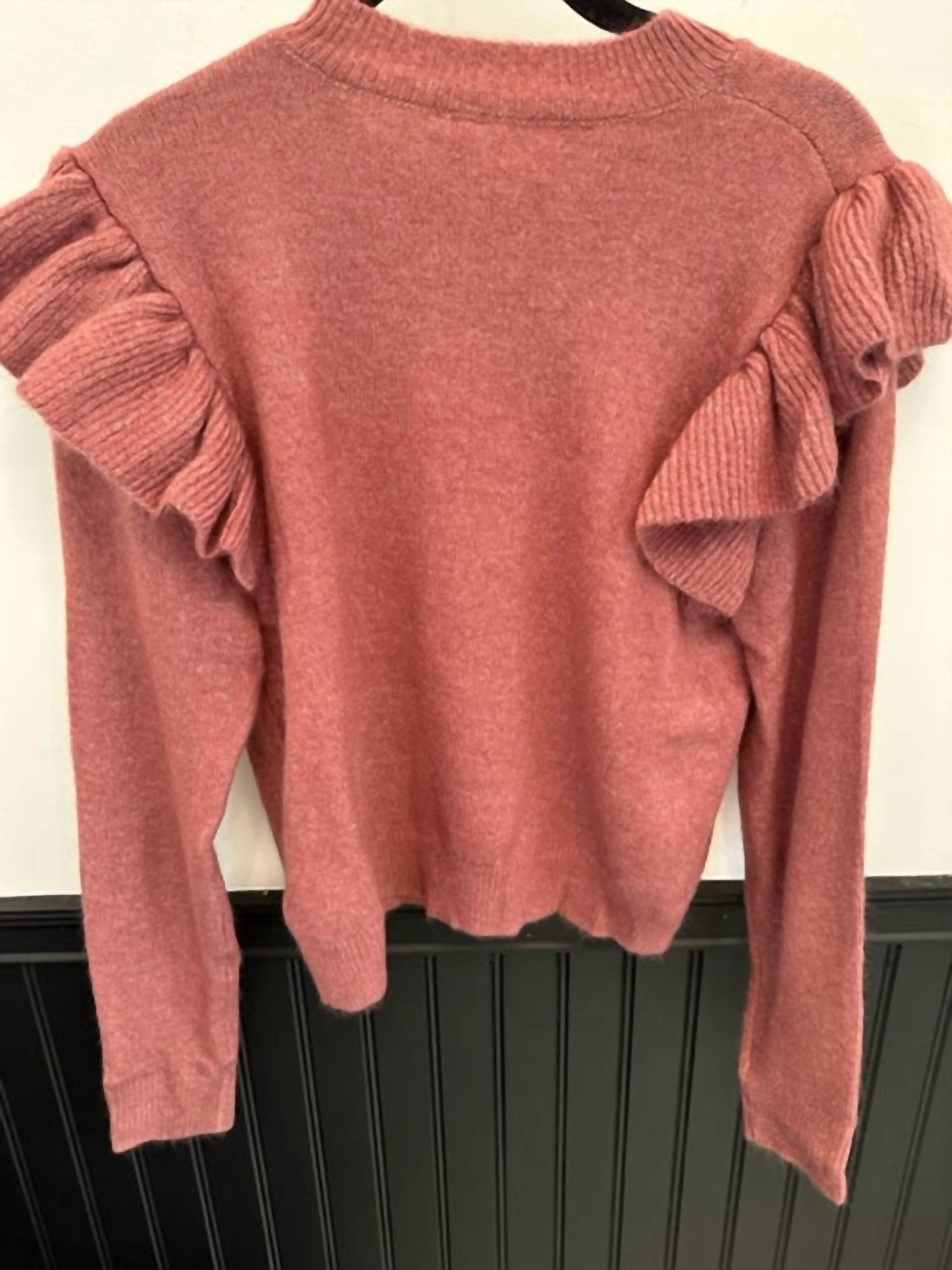 Glam - Women's Rosey Ruffle Sweater