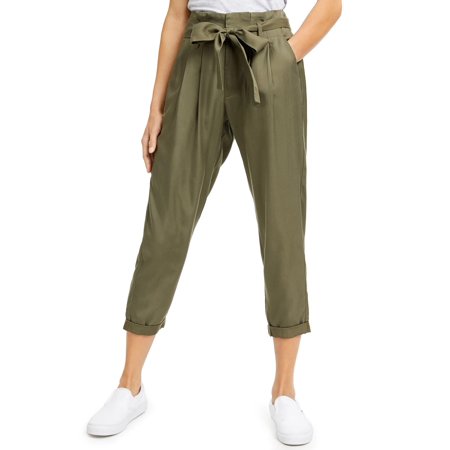 Indigo Rein Junior s High Rise Paperbag Pants Green Size X-Large