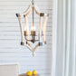 4 Light Chandelier with Adjustable Chain in Cream Finish