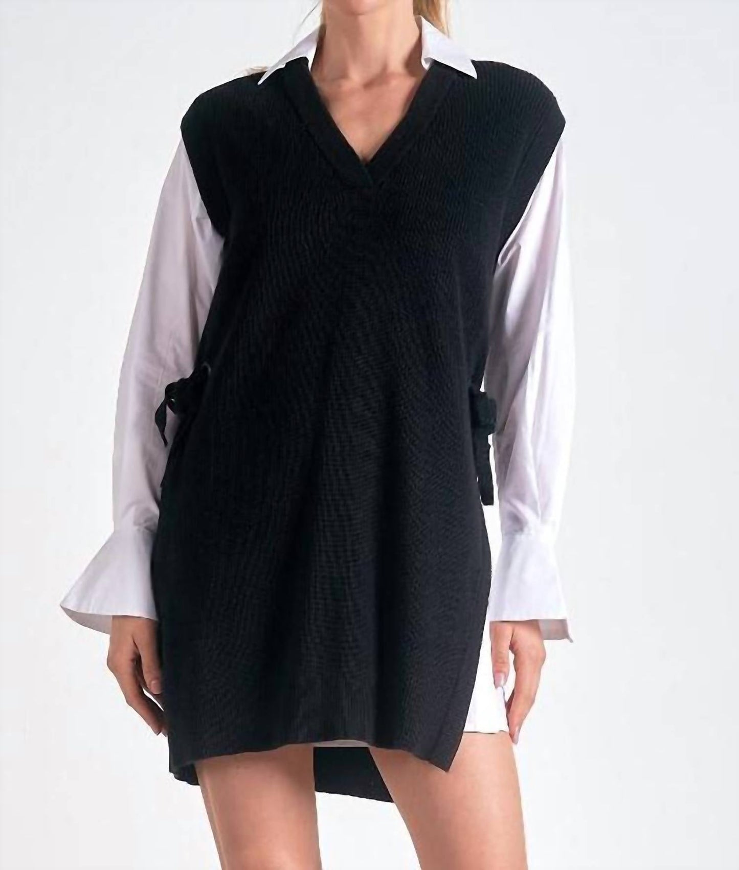Elan - Sweater/Shirt Combo Dress