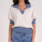 Elan - Trim Crocheted Sweater