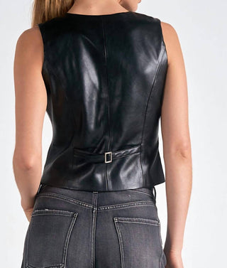 Elan - Faux Leather Vest