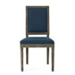 Traditional Style Dining Chair Set With Fabric Upholstery