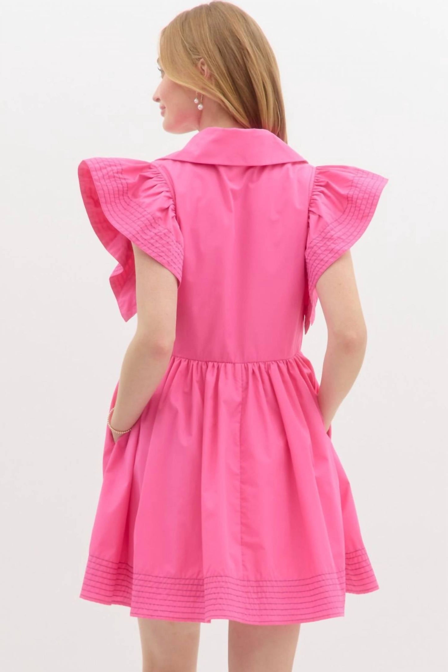 Entro - Embrace Today Flutter Sleeve Dress