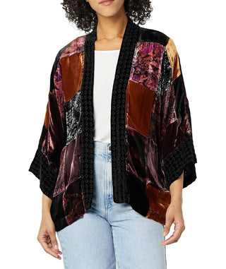 Johnny Was - PATCHWORK VELVET CROPPED KIMONO