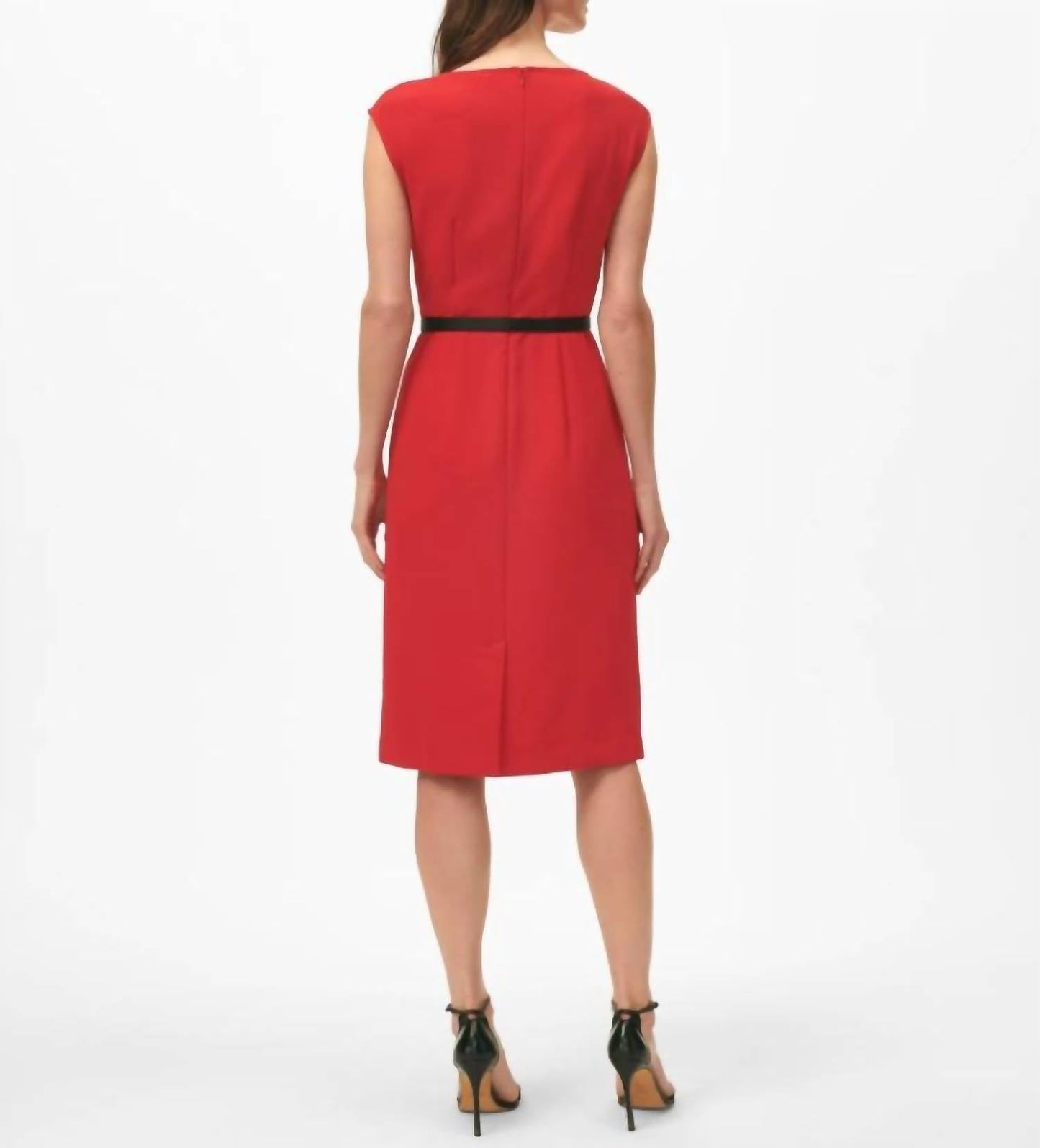 Brooks Brothers - Cap Sleeve Belted Cowl Neck Dress