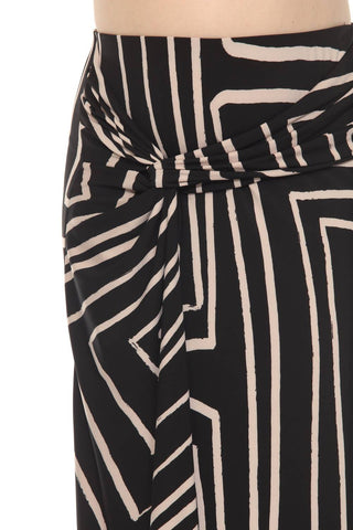 Joseph Ribkoff - Geometric Faux Wrap Midi Skirt
