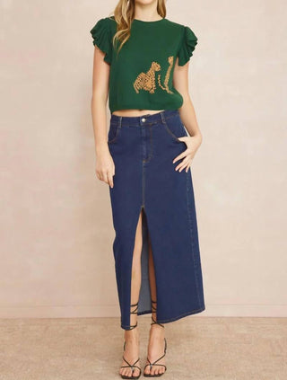 Entro - Cheetah Ruffle Sweater