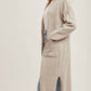 Bluivy - Longline Hoodie Drape Open Front Cardigan