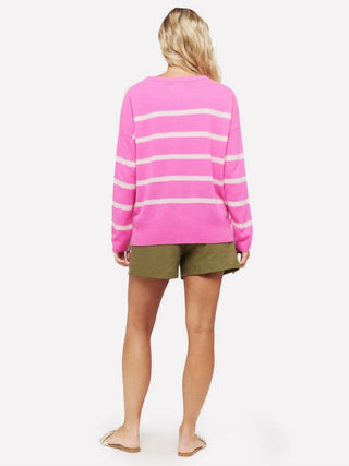 Brodie Cashmere - Boxy Stripe Crew Neck Jumper