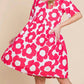 Trendsi - Bombom Flower Print Ruched Dress