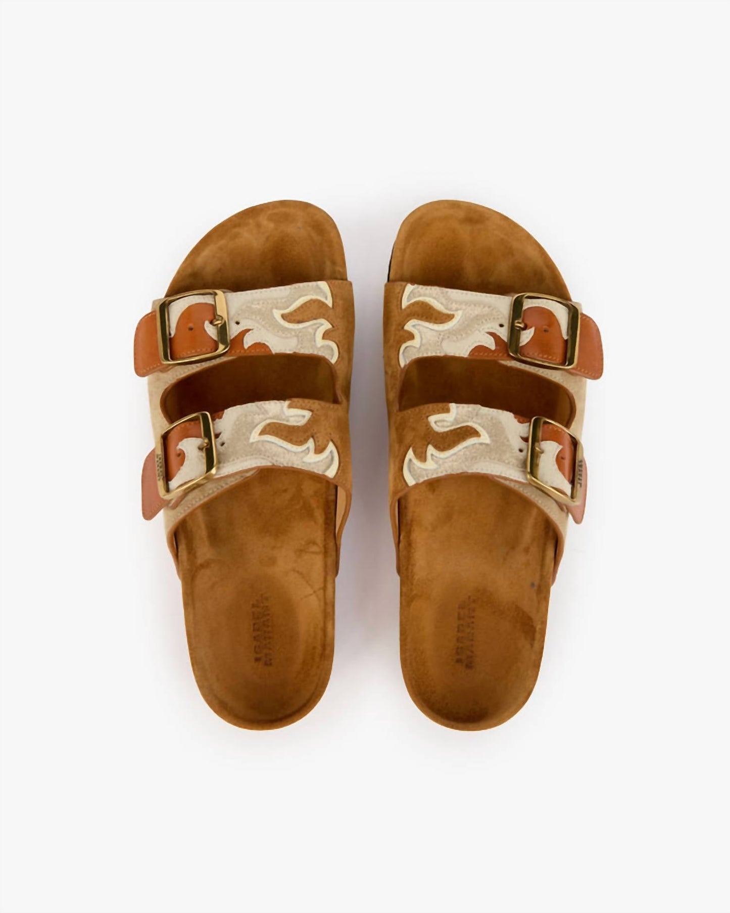 Isabel Marant - Women's Lelik Calfskin Leather Flame Pattern Sandals