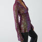 Free People - Sequin Long Sleeve Shirt
