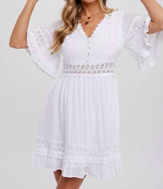 Bluivy - Women's Camille V Neck Lace Dress