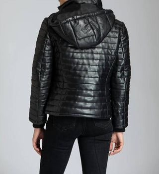 11 Uptown - Puffer Leather Jacket