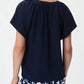 Joseph Ribkoff - Flared Top With Mandarin Collar
