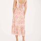 Blu Pepper - Floral Trim Detail Tie Strap Midi Dress