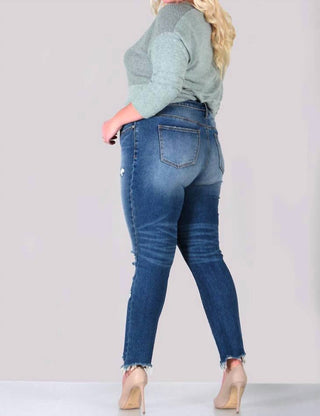 Special A - High Rise Relaxed Skinny Ripped Jeans