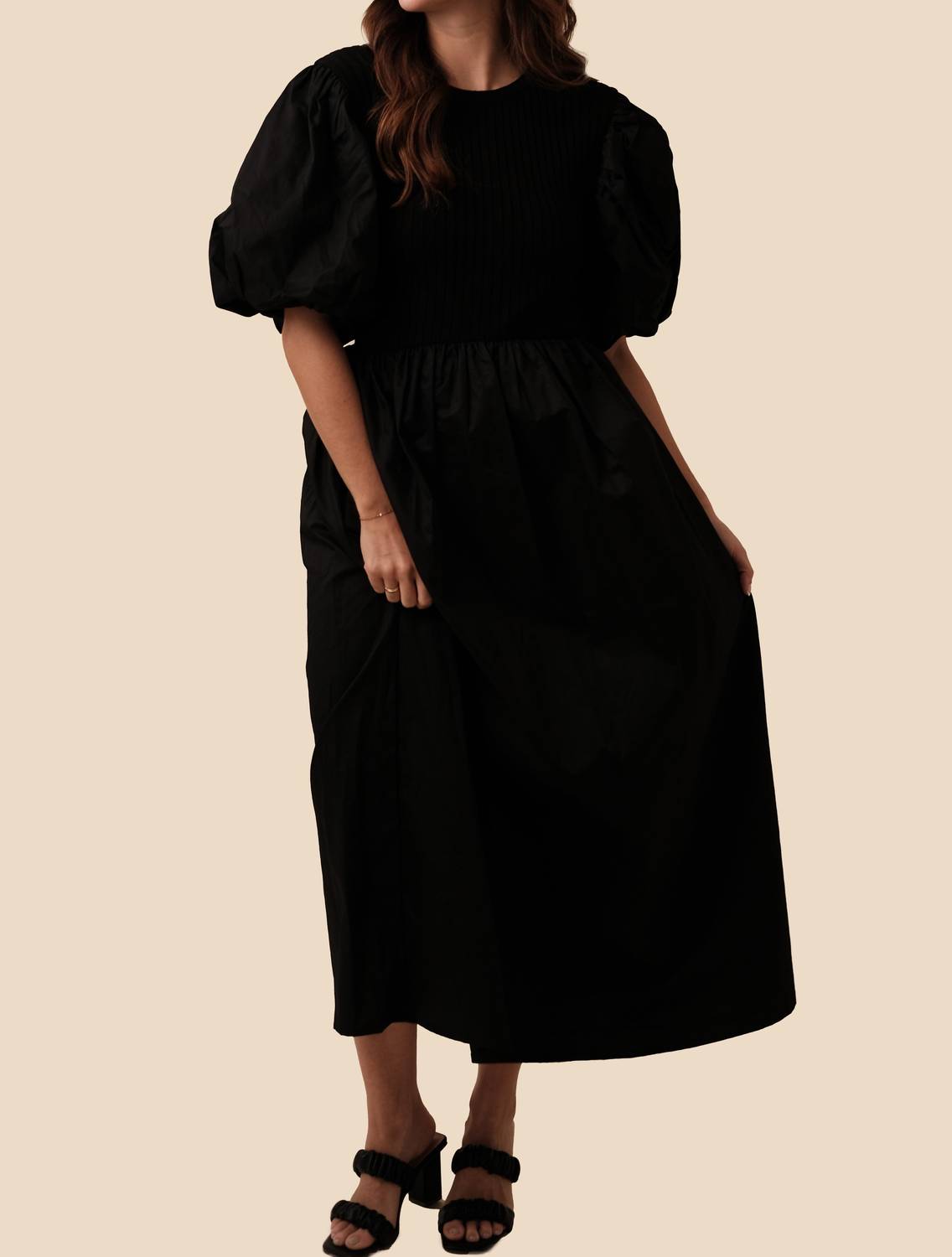Sofie The Label - Tori Puff Sleeve Contrast Maxi Dress